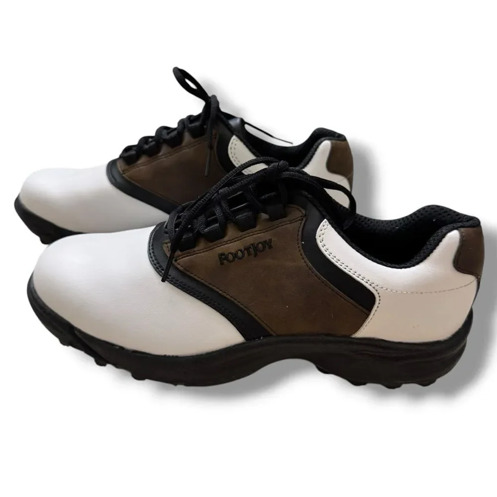 FootJoy White, Brown and Black Golf Sneakers Mens Size 9.5